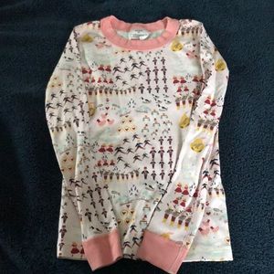 Hanna Andersson pajama top girls 130 size 8 pink